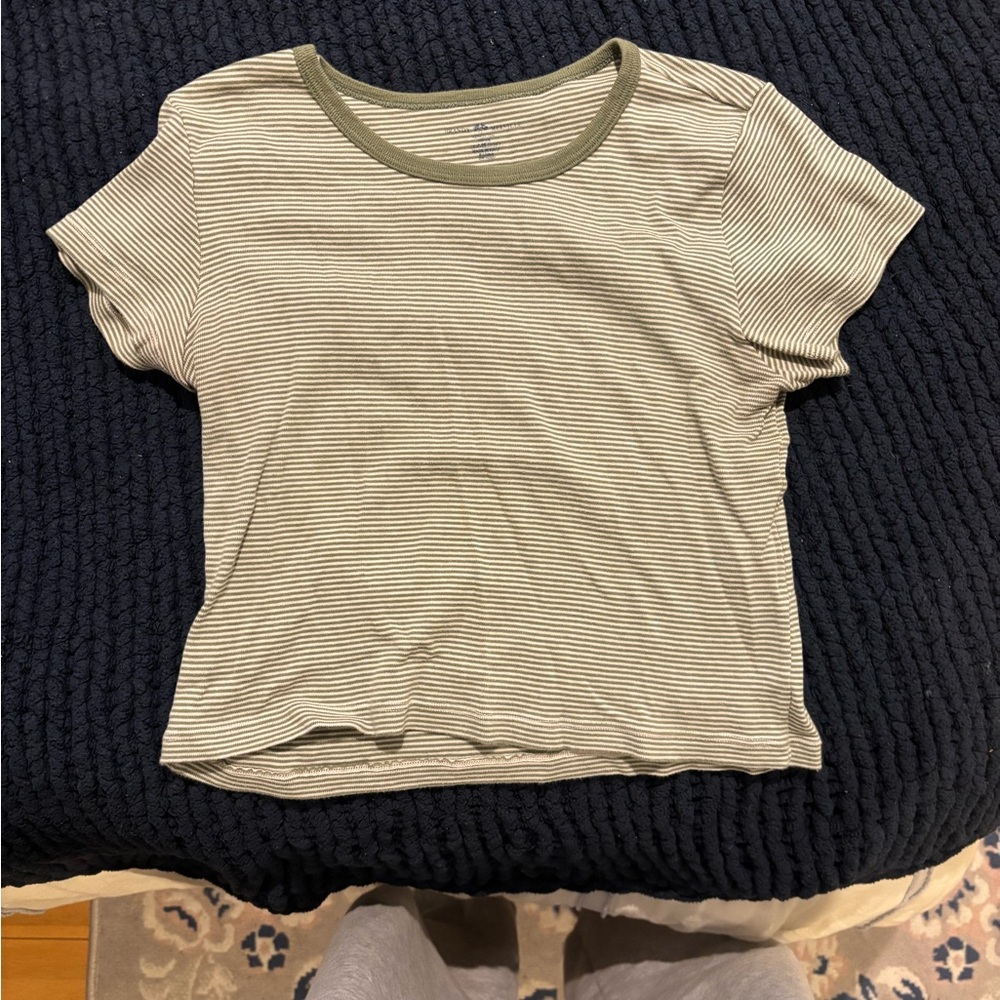 Striped Short Sleeve Brandy Melville T-Shirt